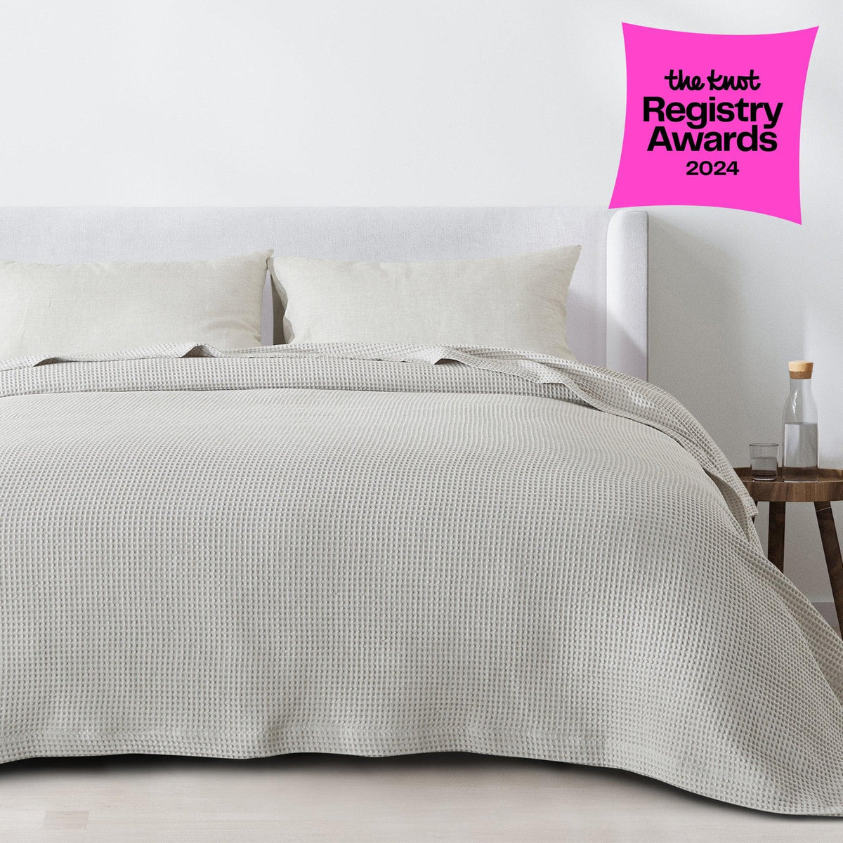 100% Cotton Waffle Weave Blanket - Mikala Collection